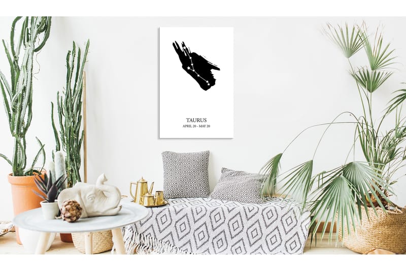 Tavle Zodiac Signs: Taurus (1 Part) Vertical 60X90, Artgeist sp. z o. o.