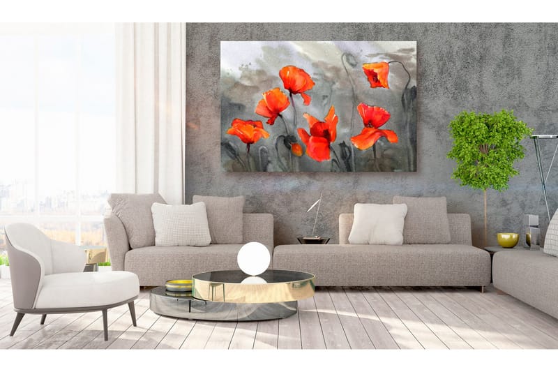 Tavle Poppies (Watercolour) 90X60, Artgeist sp. z o. o.