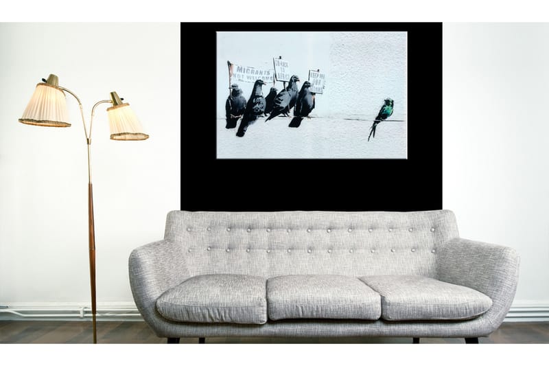 Tavle Protesting Birds By Banksy 90X60 - Artgeist sp. z o. o. - Innredning - Bilder & kunst - Lerretsbilder