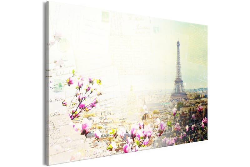 Tavle Postcards From Paris (1 Part) Wide 120X80 - Artgeist sp. z o. o. - Innredning - Bilder & kunst - Lerretsbilder
