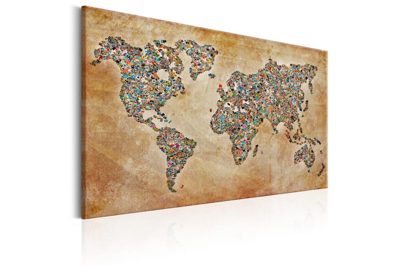 Tavle Postcards From The World 120X80 - Artgeist sp. z o. o. - Innredning - Bilder & kunst - Lerretsbilder