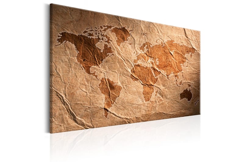 Tavle Paper Map 60X40 - Artgeist sp. z o. o. - Innredning - Bilder & kunst - Lerretsbilder
