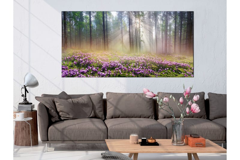 Tavle Purple Meadow (1 Part) Wide 120X60 - Artgeist sp. z o. o. - Innredning - Bilder & kunst - Lerretsbilder