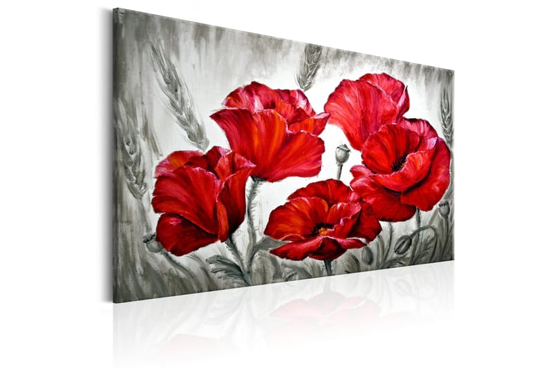 Tavle Poppies In Wheat 120X80 - Artgeist sp. z o. o. - Innredning - Bilder & kunst - Lerretsbilder