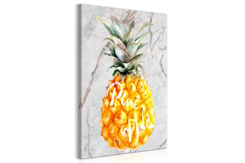 Tavle Pineapple And Marble (1 Part) Vertical 40X60 - Artgeist sp. z o. o. - Innredning - Bilder & kunst - Lerretsbilder