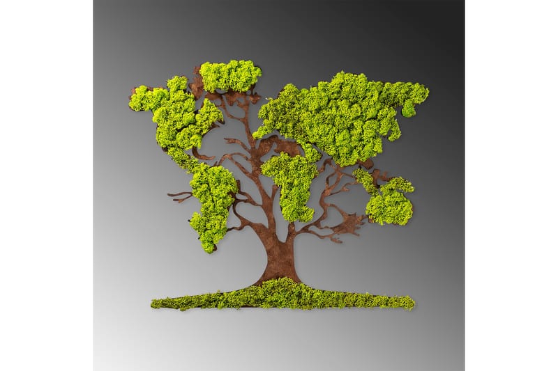 Tree 2 Canvasbilde - Grønn/Brun - Lerretsbilder