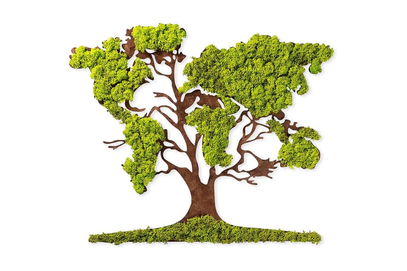 Tree 2 Canvasbilde, Grønn/Brun