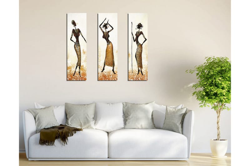 Veggdekorasjon Canvas Bilde 3-delt - Innredning - Bilder & kunst - Lerretsbilder
