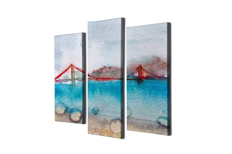 Veggdekorasjon Canvas Bilde 3-delt - Innredning - Bilder & kunst - Lerretsbilder