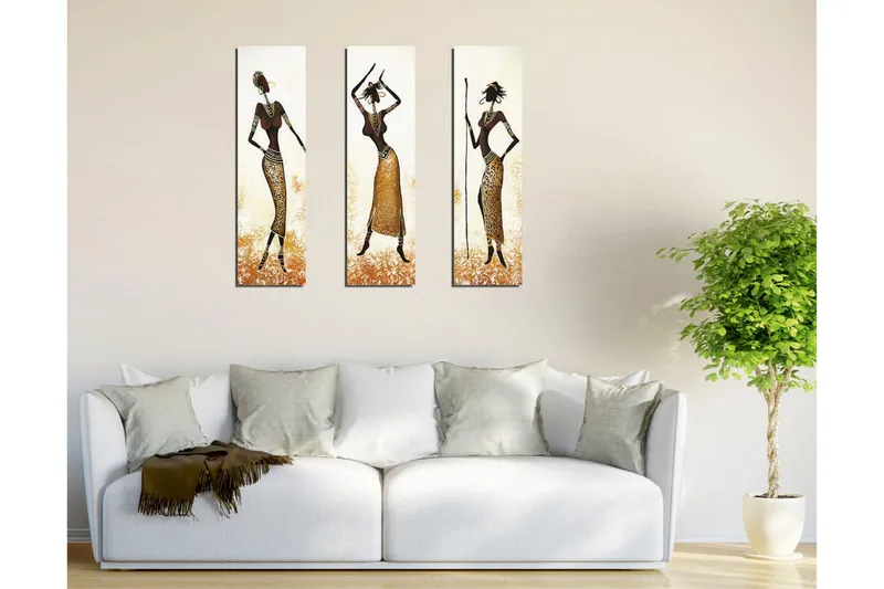 Veggdekorasjon Canvas Bilde 3-delt - Innredning - Bilder & kunst - Lerretsbilder