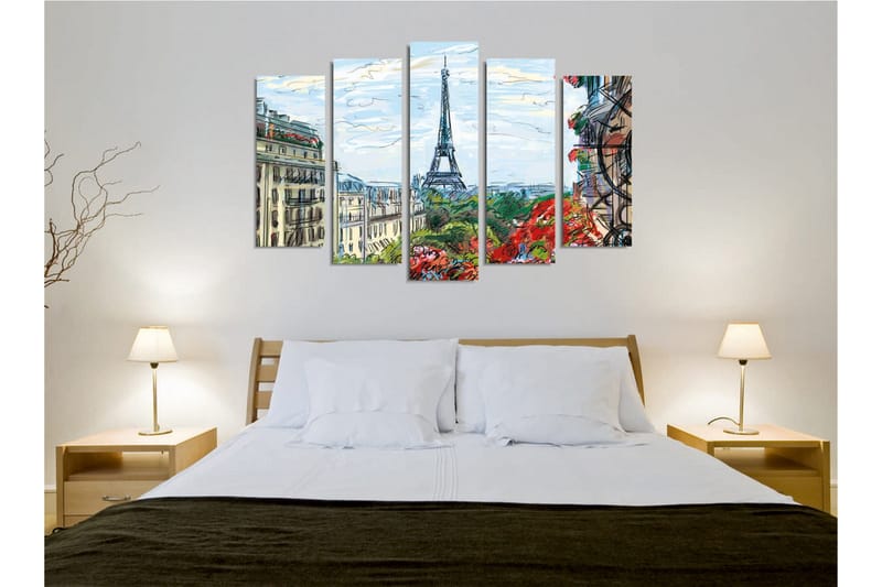 Veggdekorasjon Canvas Bilde 5-delt - Innredning - Bilder & kunst - Lerretsbilder