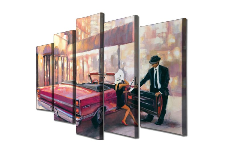 Veggdekorasjon Canvas Bilde 5-delt - Innredning - Bilder & kunst - Lerretsbilder