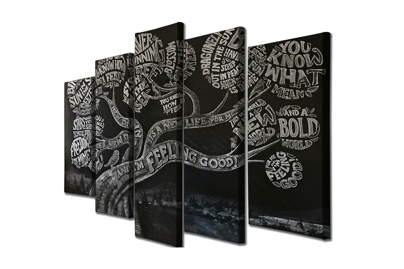 Veggdekorasjon Canvas Bilde 5-delt, undefined
