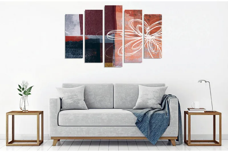 Veggdekorasjon Canvas Bilde 5-delt - Innredning - Bilder & kunst - Lerretsbilder