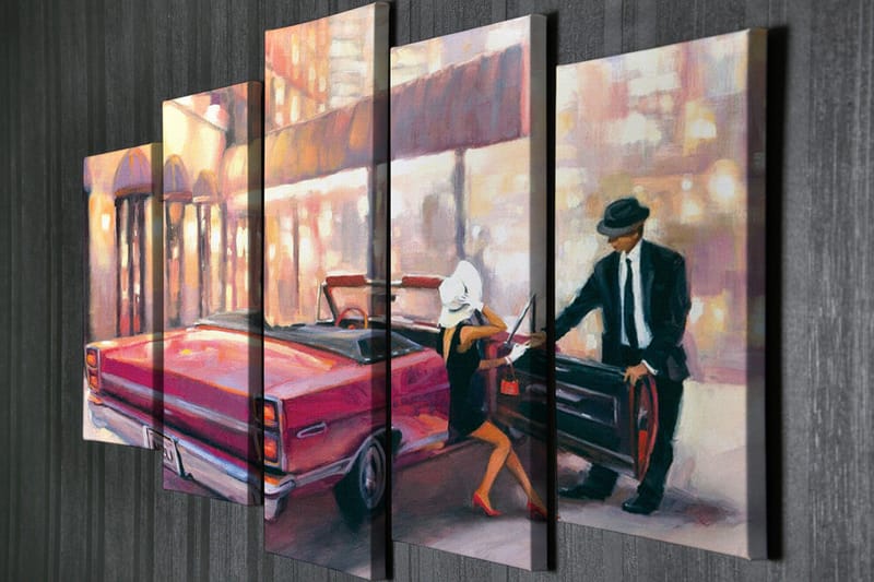 Veggdekorasjon Canvas Bilde 5-delt - Innredning - Bilder & kunst - Lerretsbilder