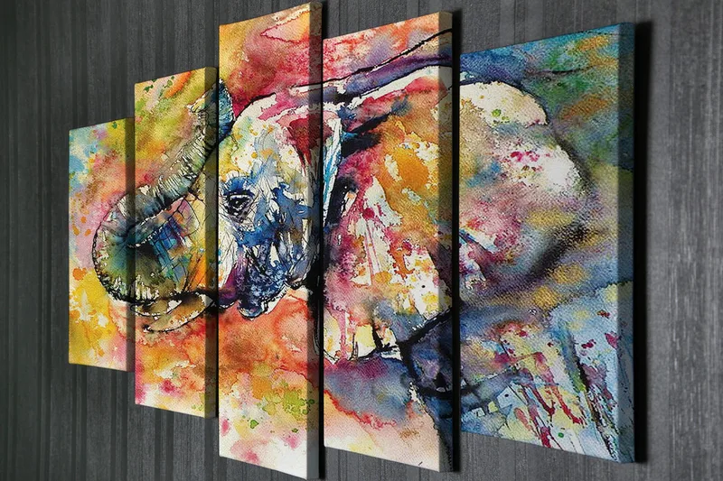 Veggdekorasjon Canvas Bilde 5-delt - Innredning - Bilder & kunst - Lerretsbilder