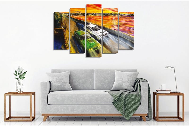 Veggdekorasjon Canvas Bilde 5-delt - Innredning - Bilder & kunst - Lerretsbilder