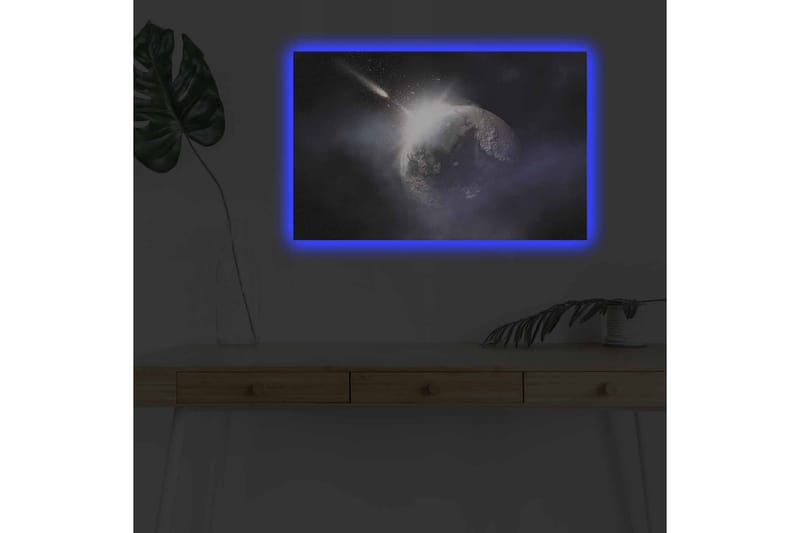 Veggdekorasjon LED-belysning Canvas Bilde - Innredning - Bilder & kunst - Lerretsbilder