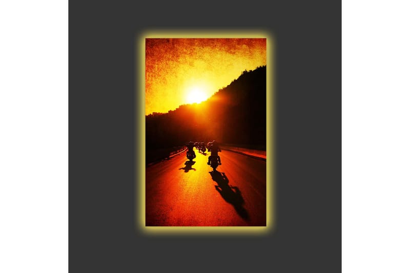 Veggdekorasjon LED-belysning Canvas Bilde - Innredning - Bilder & kunst - Lerretsbilder