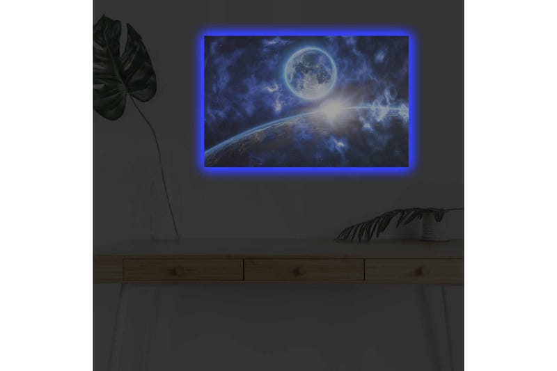 Veggdekorasjon LED-belysning Canvas Bilde - Innredning - Bilder & kunst - Lerretsbilder
