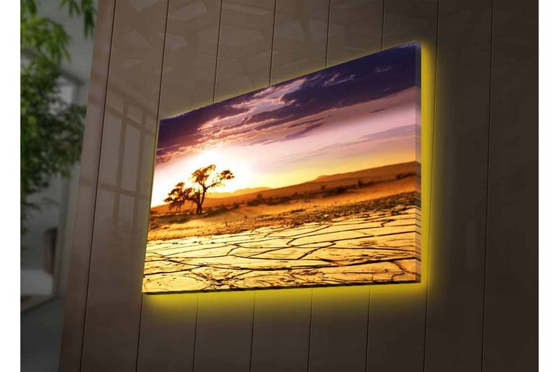 Veggdekorasjon LED-belysning Canvas Bilde - Lerretsbilder