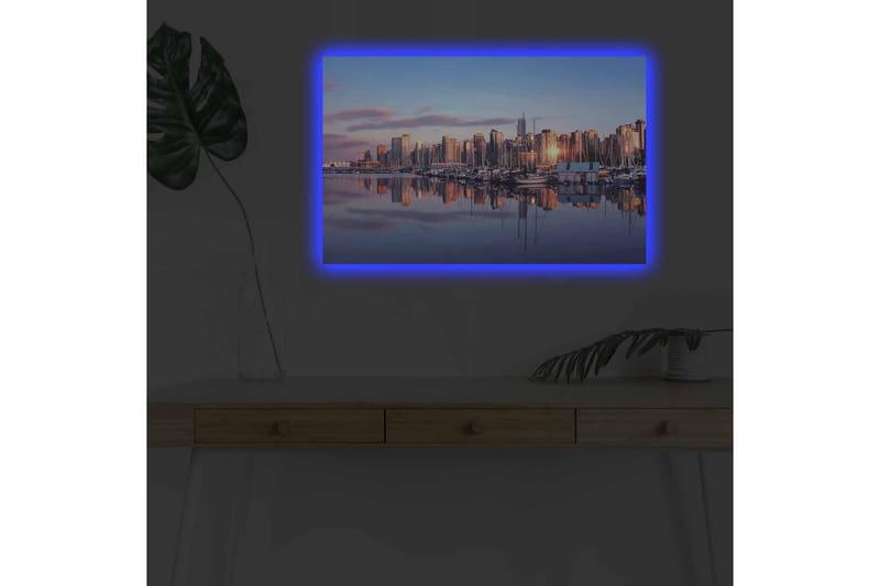 Veggdekorasjon LED-belysning Canvas Bilde - Innredning - Bilder & kunst - Lerretsbilder