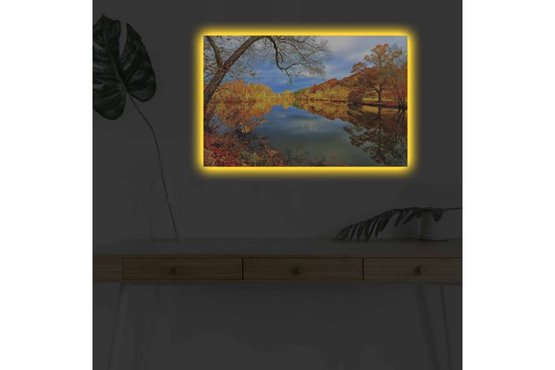 Veggdekorasjon LED-belysning Canvas Bilde - Innredning - Bilder & kunst - Lerretsbilder