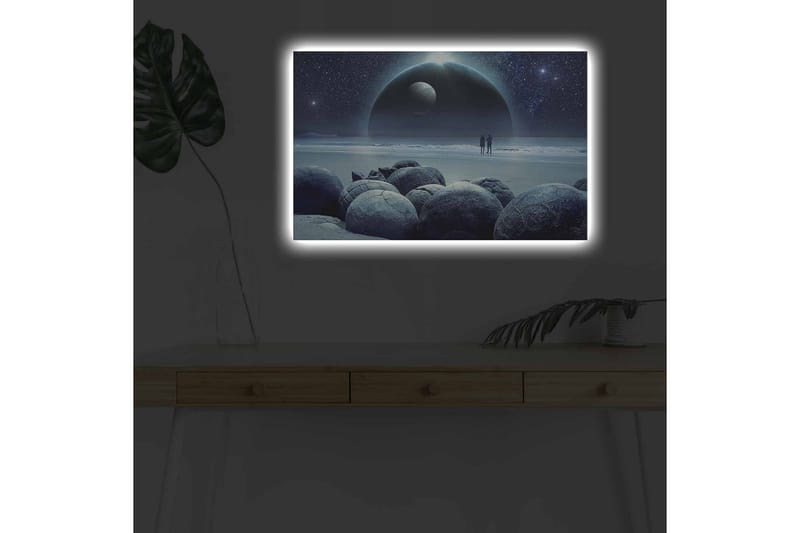 Veggdekorasjon LED-belysning Canvas Bilde - Innredning - Bilder & kunst - Lerretsbilder