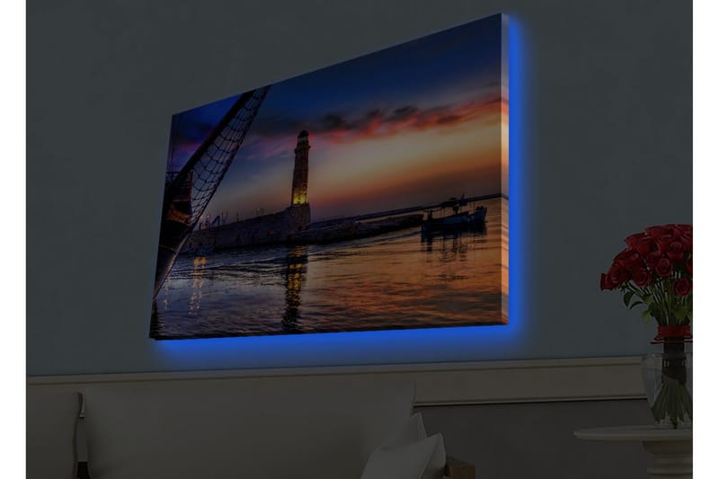 Veggdekorasjon LED-belysning Canvas Bilde - Innredning - Bilder & kunst - Lerretsbilder