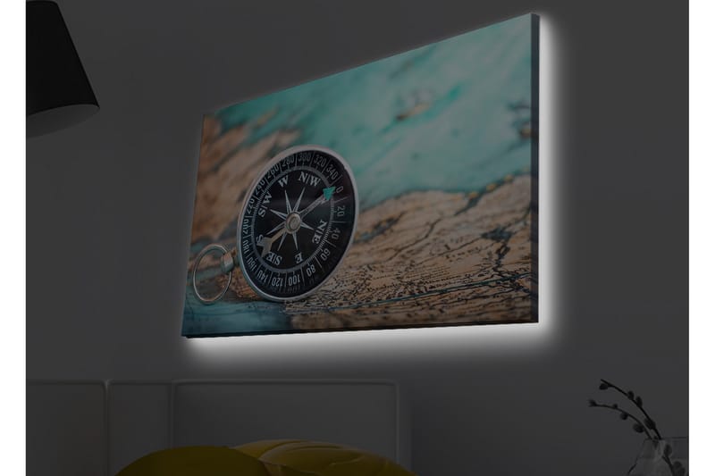 Veggdekorasjon LED-belysning Canvas Bilde - Innredning - Bilder & kunst - Lerretsbilder
