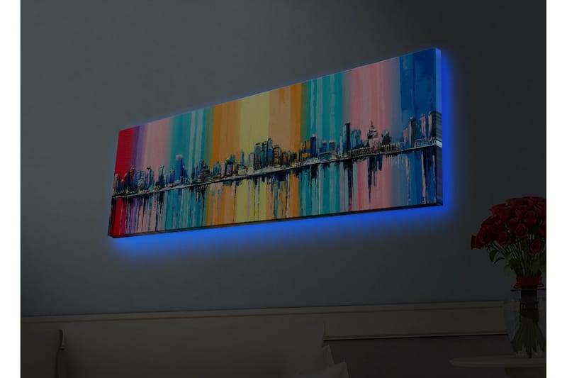 Veggdekorasjon LED-belysning Canvas Bilde - Innredning - Bilder & kunst - Lerretsbilder