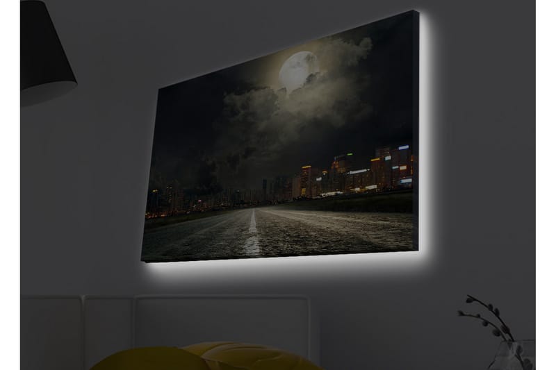 Veggdekorasjon LED-belysning Canvas Bilde - Innredning - Bilder & kunst - Lerretsbilder