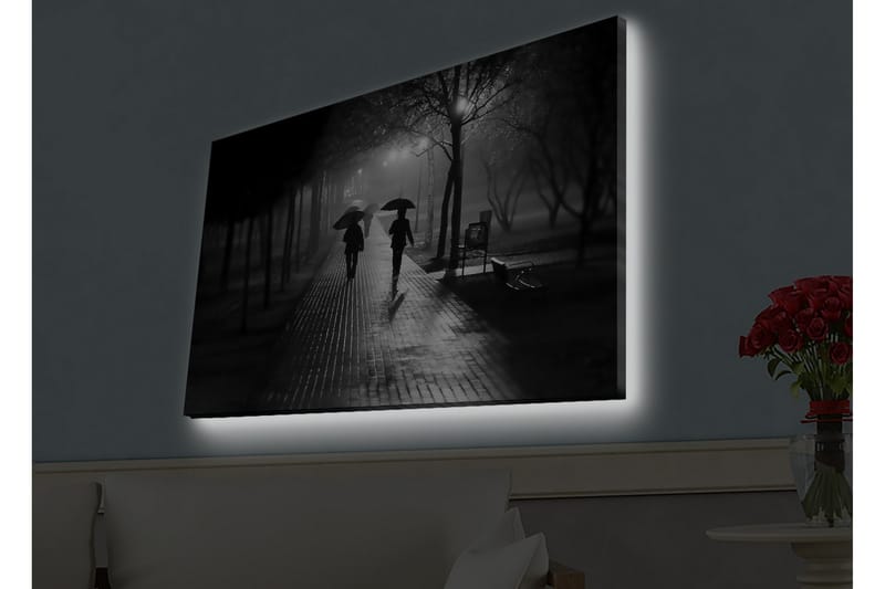 Veggdekorasjon LED-belysning Canvas Bilde - Innredning - Bilder & kunst - Lerretsbilder