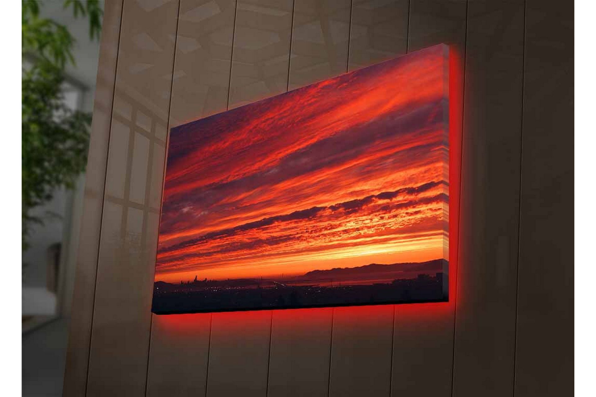 Veggdekorasjon LED-belysning Canvas Bilde - Innredning - Bilder & kunst - Lerretsbilder