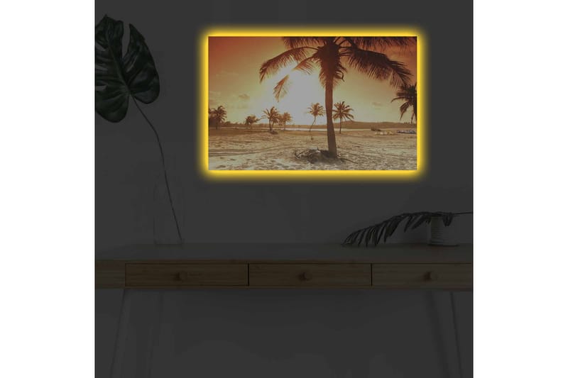 Veggdekorasjon LED-belysning Canvas Bilde - Innredning - Bilder & kunst - Lerretsbilder