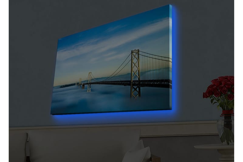 Veggdekorasjon LED-belysning Canvas Bilde - Innredning - Bilder & kunst - Lerretsbilder