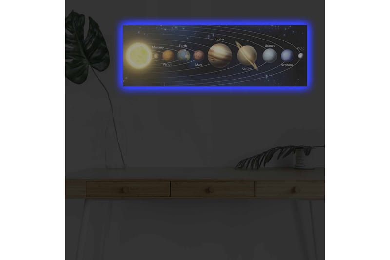 Veggdekorasjon LED-belysning Canvas Bilde - Innredning - Bilder & kunst - Lerretsbilder