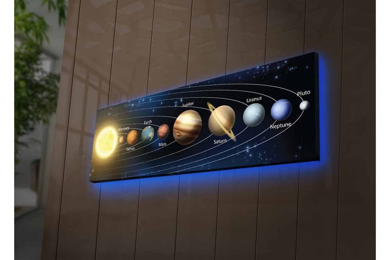 Veggdekorasjon LED-belysning Canvas Bilde - Innredning - Bilder & kunst - Lerretsbilder