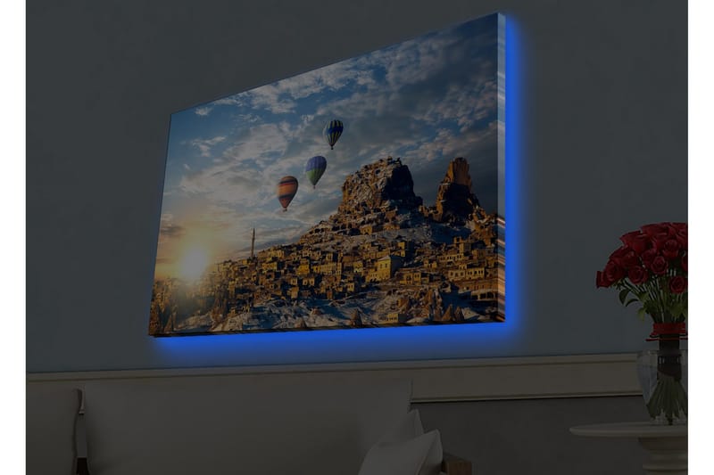 Veggdekorasjon LED-belysning Canvas Bilde - Innredning - Bilder & kunst - Lerretsbilder