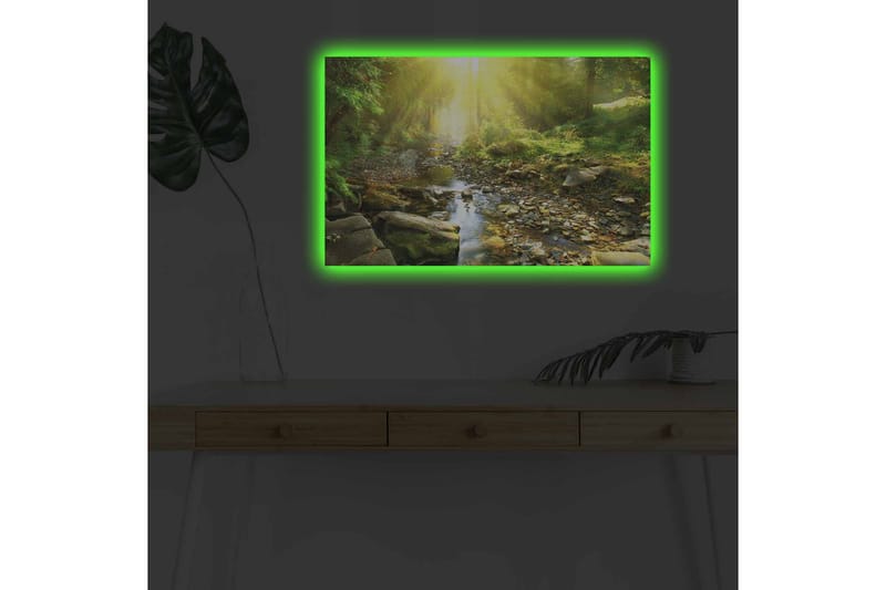 Veggdekorasjon LED-belysning Canvas Bilde - Innredning - Bilder & kunst - Lerretsbilder