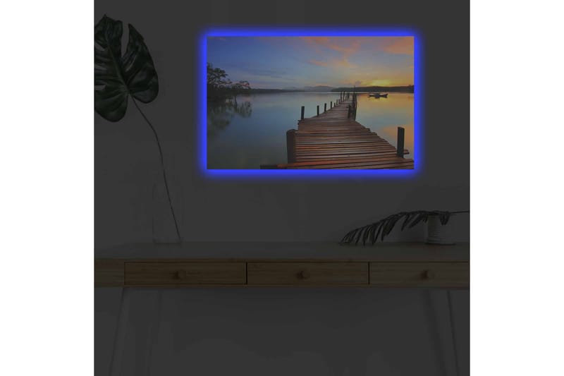 Veggdekorasjon LED-belysning Canvas Bilde - Innredning - Bilder & kunst - Lerretsbilder