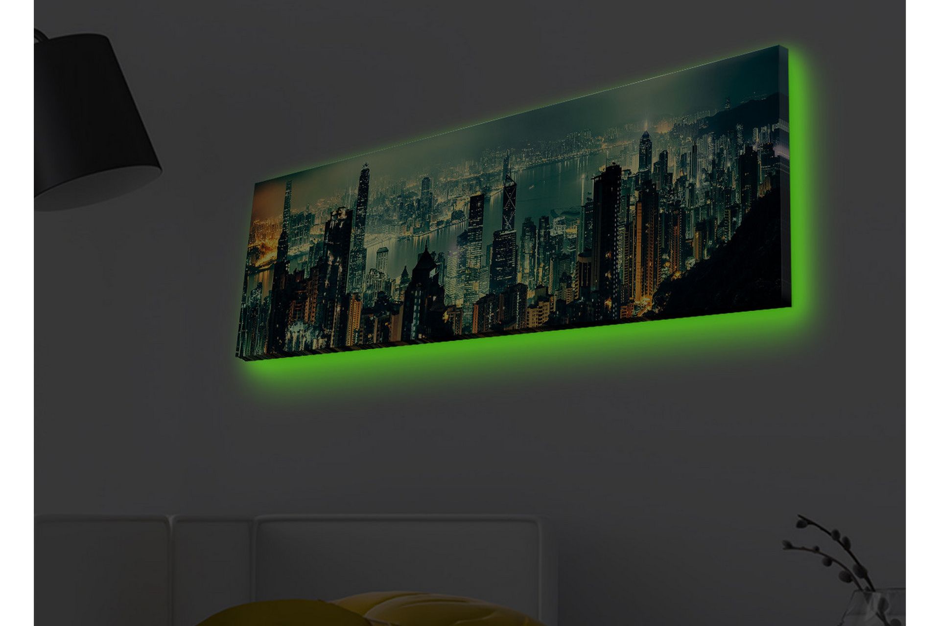 Veggdekorasjon LED-belysning Canvas Bilde - Innredning - Bilder & kunst - Lerretsbilder