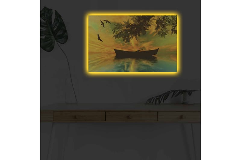 Veggdekorasjon LED-belysning Canvas Bilde - Innredning - Bilder & kunst - Lerretsbilder