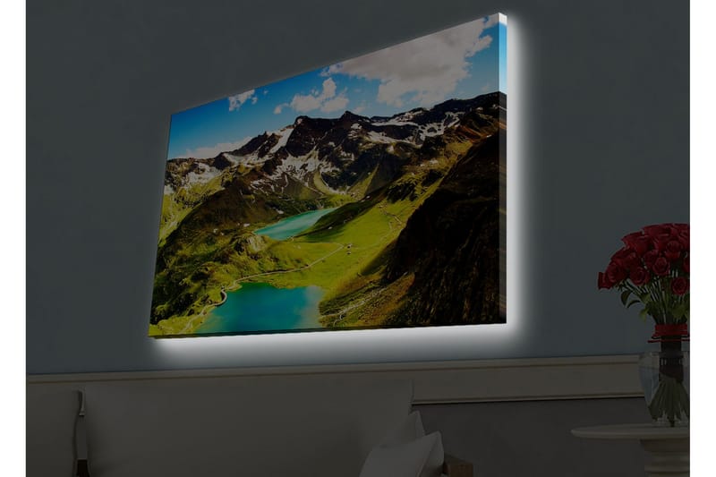 Veggdekorasjon LED-belysning Canvas Bilde - Innredning - Bilder & kunst - Lerretsbilder