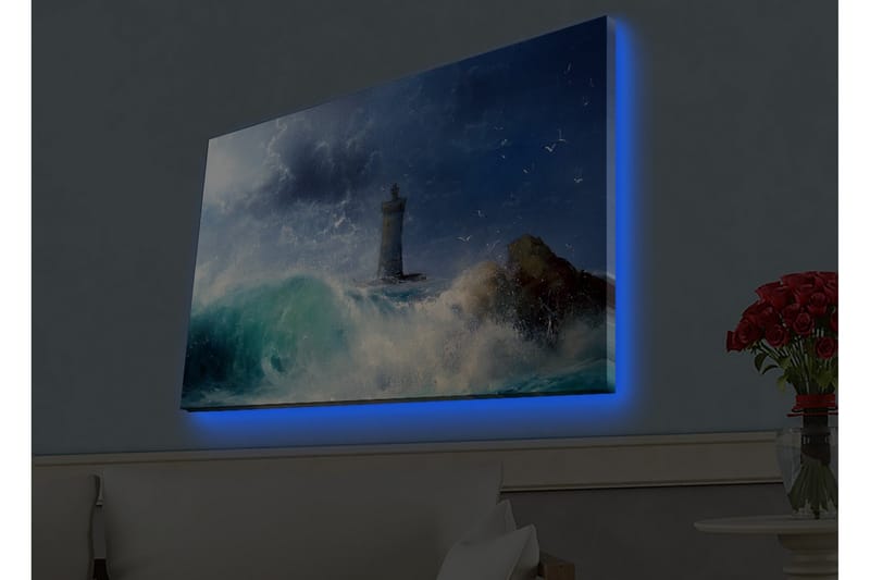 Veggdekorasjon LED-belysning Canvas Bilde - Innredning - Bilder & kunst - Lerretsbilder