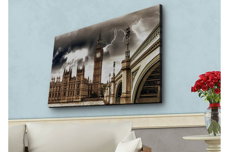 Veggdekorasjon LED-belysning Canvas Bilde - Innredning - Bilder & kunst - Lerretsbilder
