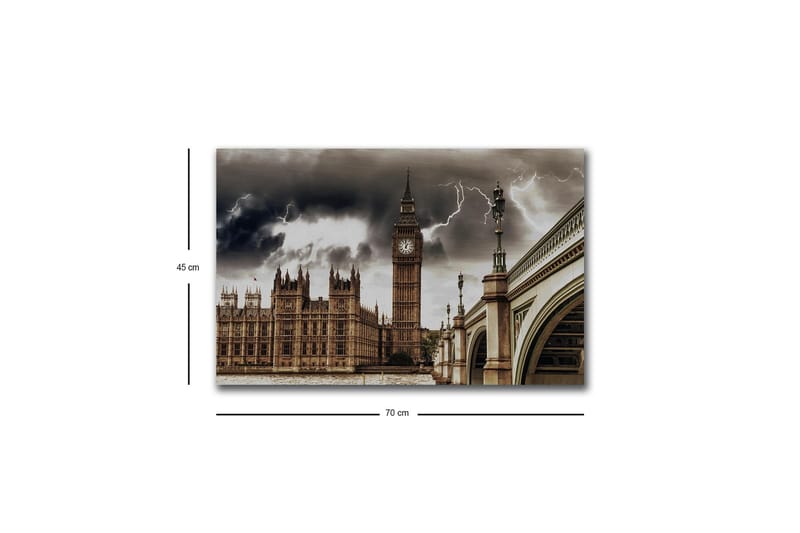 Veggdekorasjon LED-belysning Canvas Bilde - Innredning - Bilder & kunst - Lerretsbilder
