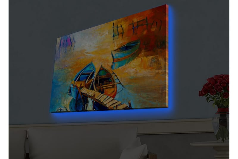Veggdekorasjon LED-belysning Canvas Bilde - Innredning - Bilder & kunst - Lerretsbilder