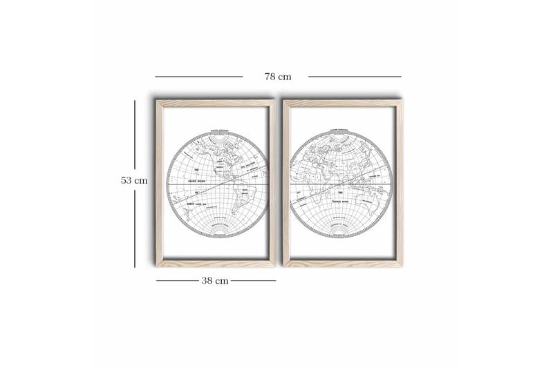 Veggdekorasjon MDF Bilde 2-delt - Innredning - Bilder & kunst - Lerretsbilder