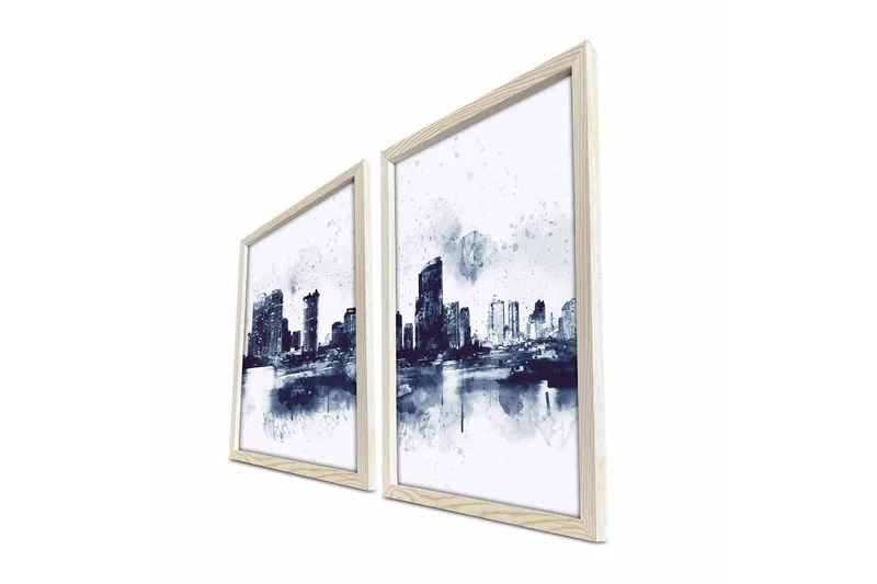 Veggdekorasjon MDF Bilde 2-delt - Innredning - Bilder & kunst - Lerretsbilder